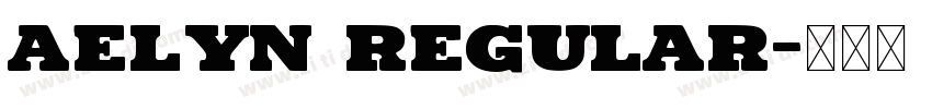 aelyn regular字体转换